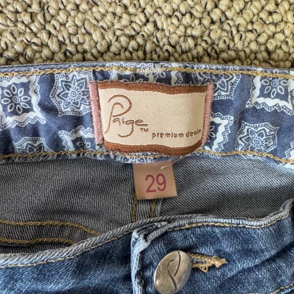 Paige PEG Skinny Denim Blue Jeans US Women's 29 - Picture 3 of 6